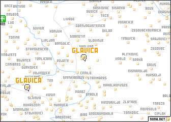 map of Glavica