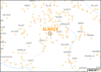 map of Glavice