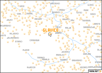 map of Glavice