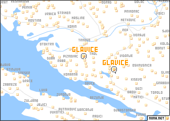 map of Glavice