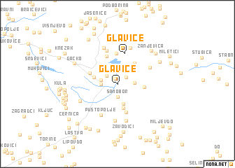 map of Glavice