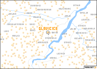 map of Glavičice