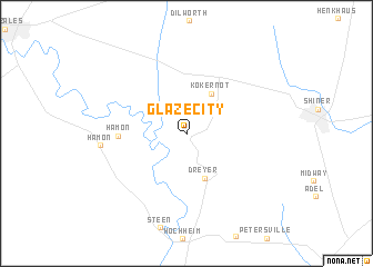 map of Glaze City