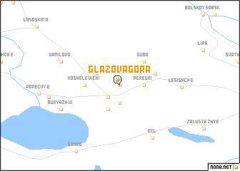 map of Glazova Gora