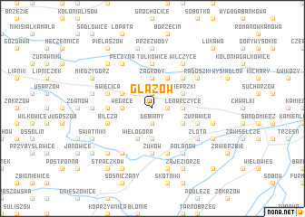 map of Głazów