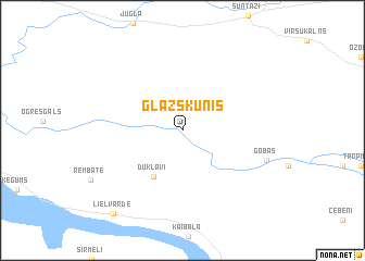 map of Glāžšķūnis