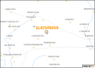 map of Glazunovka