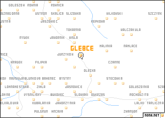 map of Głebce