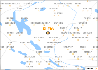 map of Ględy