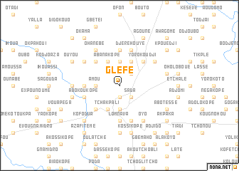 map of Gléfé