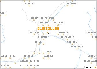 map of Gleizolles