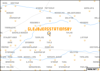 map of Glejbjerg Stationsby