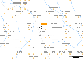 map of Glèkové