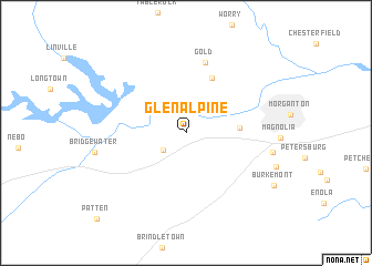 map of Glen Alpine