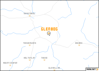 map of Glenbog