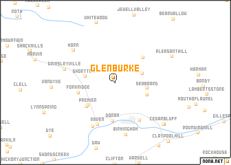 map of Glen Burke