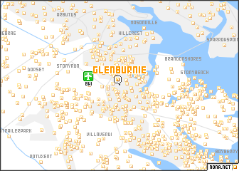 map of Glen Burnie