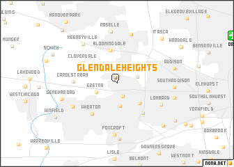 map of Glendale Heights