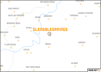 map of Glendale Springs