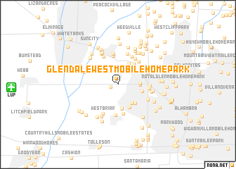 map of Glendale West Mobile Home Park