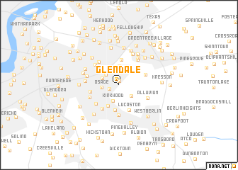 map of Glendale