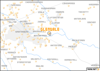 map of Glendale