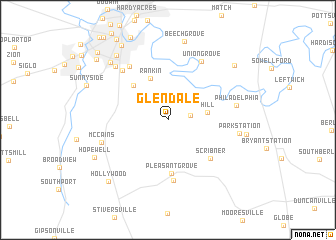 map of Glendale