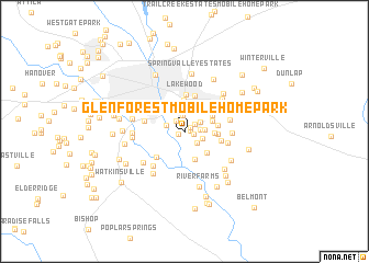 map of Glen Forest Mobile Home Park
