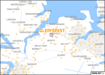 map of Glen Forest