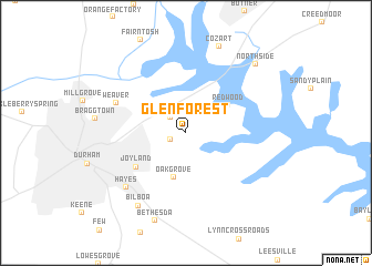 map of Glen Forest