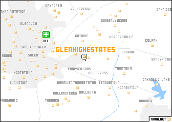 map of Glen High Estates