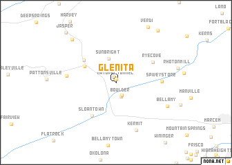 map of Glenita