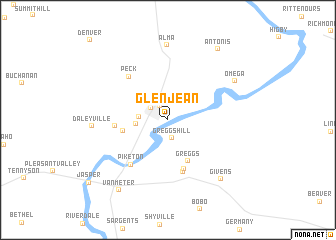 map of Glen Jean