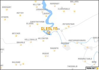 map of Glen Lyn