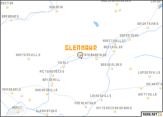 map of Glen Mawr