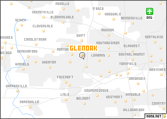 map of Glen Oak