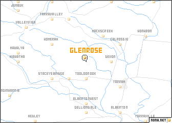 map of Glenrose