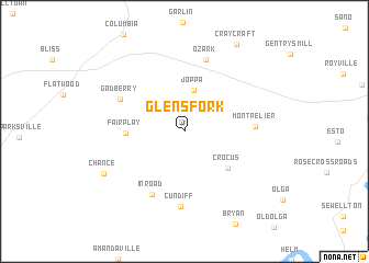 map of Glens Fork