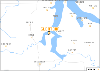 map of Glen Town