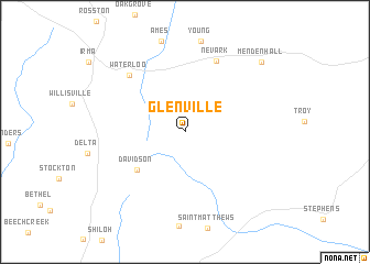 map of Glenville