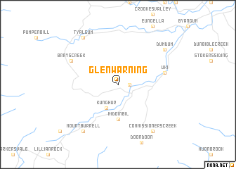 map of Glen Warning