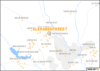 map of Glenwood Forest