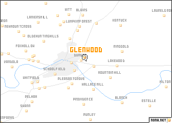 map of Glenwood