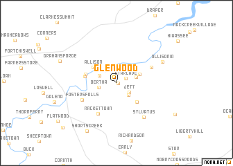 map of Glenwood