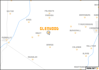 map of Glenwood