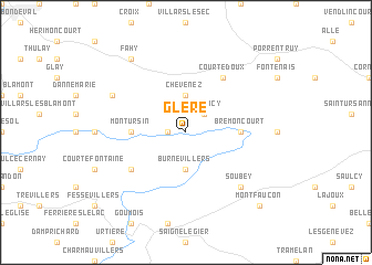 map of Glère