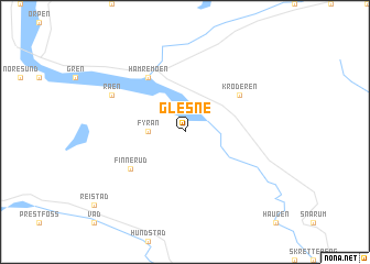 map of Glesne