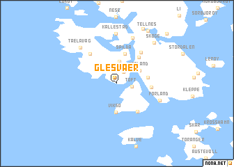 map of Glesvær