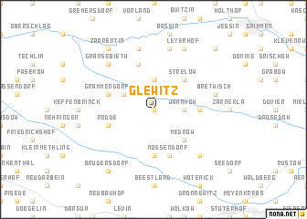 map of Glewitz