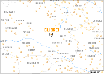 map of Glibaći